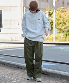 WEGO 【ユニセックス着用ITEM/MLサイズ展開/裏起毛】ショートドロストヘンリーネックプルオーバー