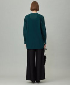 ICB 【洗える】シアーボイル バンドカラーシャツ