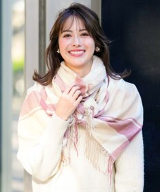 ANY SIS 【洗える】フワリーチェック ストール