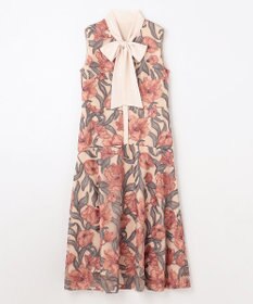 GRACE CONTINENTAL フラワー刺繍ミディドレス