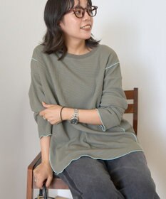 AMERICAN HOLIC ワッフル配色メロープルオーバー