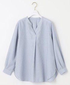 ANY SIS L 【AIコラボ】スタンドカラースキッパー ブラウス