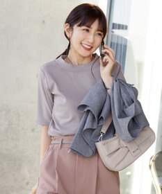 Tiaclasse 【小倉優子さん着用】【洗える】ピンタックノーカラージャケット