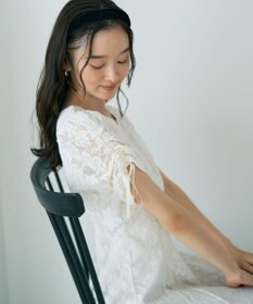 earth music&ecology パネル切り替えレースワンピース