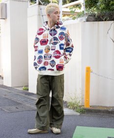 WEGO 総柄BIGプルパーカー