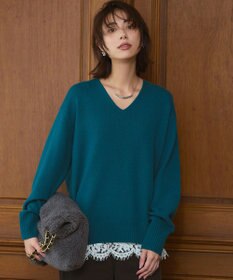 23区 【見上愛さんコラボカラー/VERY掲載】カシミヤブレンド Vネック ニット