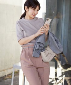 Tiaclasse 【小倉優子さん着用】【洗える】ピンタックノーカラージャケット