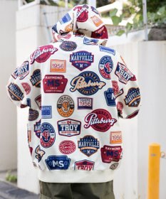 WEGO 総柄BIGプルパーカー