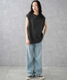 WEGO 【5色3サイズ展開/ユニセックス着用ITEM/洗える/綿100%】スリーブレスコットンT