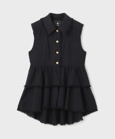 GRACE CONTINENTAL ツイードフリンジジレ