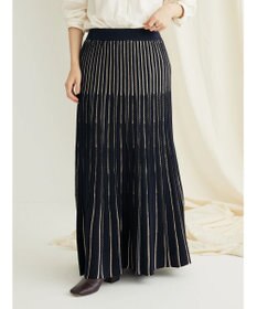 CRAFT STANDARD BOUTIQUE 配色ストライプニットスカート