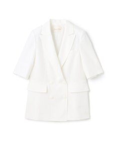 GRACE CONTINENTAL リネンタッチハーフスリーブジャケット