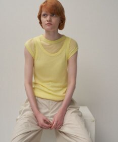 ATON SILK BLENDED CIRCULAR RIB | フィットレイヤードタンクトップ