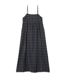 earth music&ecology シャーリングラメチェックキャミワンピース