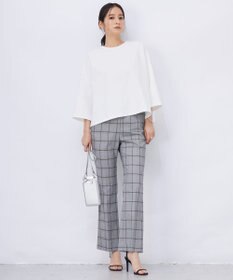 ICB T/Rグレンチェック　セミフレアパンツ