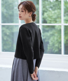 Tiaclasse L 【新色追加・洗える】ストレートショートニットボレロ