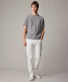 JOSEPH ABBOUD 【和紙ニット/日本素材・縫製/ 軽量/通気性/速乾性】和紙フライスボーダー Tシャツ