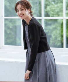 Tiaclasse L 【新色追加・洗える】ストレートショートニットボレロ