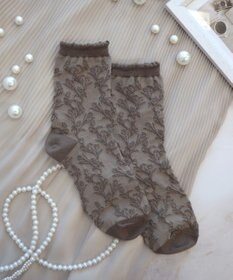 Tiaclasse ジャガードフリルソックス