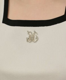 GRACE CONTINENTAL バイカラーリブニットノースリーブ