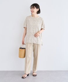 Green Parks きれいシルエット麻調パンツ（テーパード）