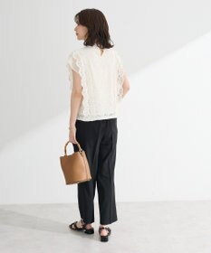 Green Parks きれいシルエット麻調パンツ（テーパード）