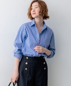 23区 【一部先行予約/VERY掲載】CANCLINI シャーティング ベーシックシャツ ブルー系