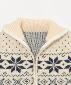 WEGO ユキガラダブルジップカーデ