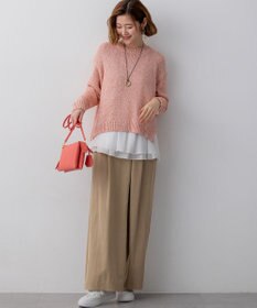 23区 S 【先行予約】ドレープツイル アシンメトリー ワイド パンツ