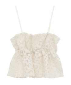 earth music&ecology キラキラフラワー刺繍ビスチェ