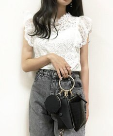 LA BAGAGERIE 【MONICA】カードケースポーチ3連マルチチェーンショルダーバッグ