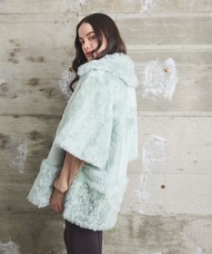 GRACE CONTINENTAL ムートンポンチョコート