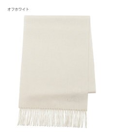 MOONBAT FURLA(フルラ）カシミヤ100％ 無地 マフラー ロゴ刺繍 手洗いOK