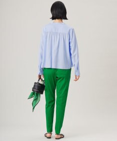 自由区 S 【洗える】SOMELOSクロップド丈 ブラウス