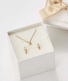 Phoebe 【数量限定】クロスネックレス&ビジューフートピアスセット/BOX&ショッパー付き