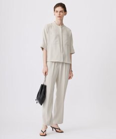 ICB L 【洗える】ライトダブルクロス ストレートパンツ