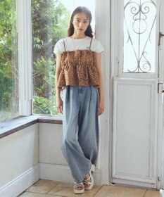 earth music&ecology キラキラフラワー刺繍ビスチェ