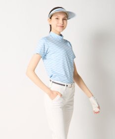 FILA GOLF／marie claire 【Marie claire sports】ロゴ柄モックネックシャツ