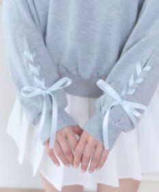 WEGO レースアップリボンスウェット