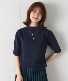 ANY 【マシンウォッシュ】モックネックパフスリーブニット