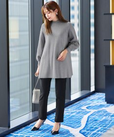 Tiaclasse 【洗える】袖ケーブルニットチュニック