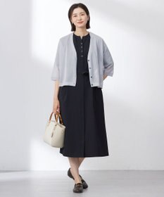 J.PRESS LADIES 【WEB限定カラーあり・洗える】SHEER LIGHT KNIT Vネック カーディガン