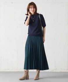 ANY 【マシンウォッシュ】モックネックパフスリーブニット