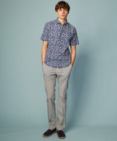 JOSEPH ABBOUD 【清涼感】テクスチャライズドライ フラワーエアリノ シャツ