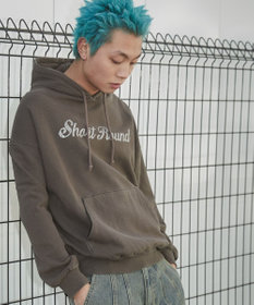 WEGO 【ユニセックス着用ITEM】ピグメントラメグラフィックプルパーカー