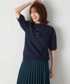 ANY 【マシンウォッシュ】モックネックパフスリーブニット