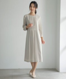 J.PRESS LADIES S 【洗える】ノルディス2wayジョーゼット フロントプリーツ ワンピース