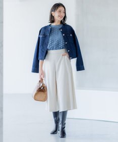 組曲 T/Rツイルストレッチ フレアパンツ