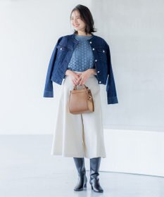 組曲 T/Rツイルストレッチ フレアパンツ