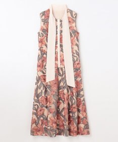 GRACE CONTINENTAL フラワー刺繍ミディドレス